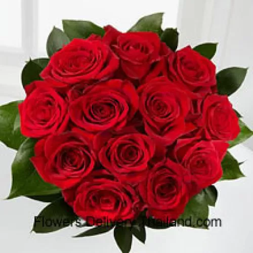 Bunch Of 12 Red Roses